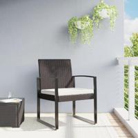 Tuinstoelen 2 st polypropeen rattan bruin - thumbnail