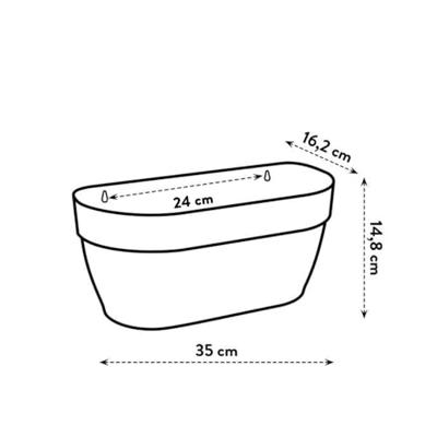 Elho Vibia Campana wall basket wandbak 35 cm honinggeel - thumbnail