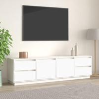 Tv-meubel 176x37x47,5 cm massief grenenhout wit - thumbnail