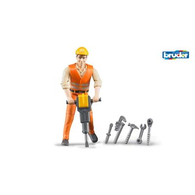 Bruder Bouwvakker met accessoires 1:16