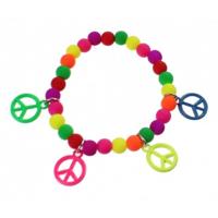 Hippie armbandje neon - thumbnail