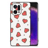 OPPO Find X5 Back Case Hearts - thumbnail