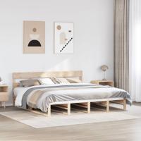Bedframe zonder matras massief grenenhout 200x200 cm - thumbnail