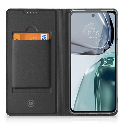 Motorola Moto G62 5G Book | Wallet Case | Wood Blue