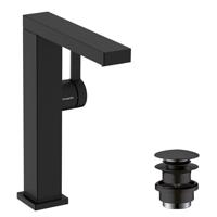 Hansgrohe Tecturis E ééngreeps wastafelkraan 210 Fine CoolStart met draaibare uitloop en PushOpen afvoerplug, mat zwart - thumbnail
