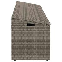 Tuinbox 220x50x58 cm poly rattan grijs - thumbnail