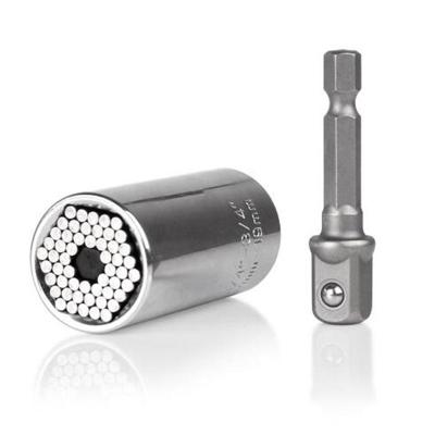 Universele koppel moersleutel hoofd set socket Sleeve 7-19 mm Power Drill Ratchet bus spanner sleutel magische multi hand gereedschap