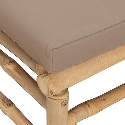 3-delige Loungeset met kussens bamboe taupe - thumbnail