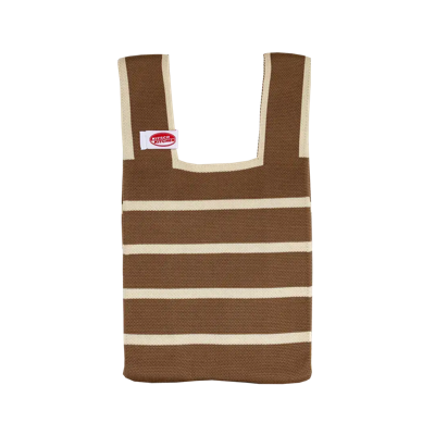 Kitsch Kitchen Poppy Bag Bruin Wit Strepen
