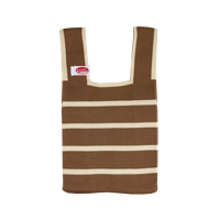 Kitsch Kitchen Poppy Bag Bruin Wit Strepen - thumbnail