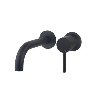 OUTLET Wiesbaden Wastafelkraan Inbouw Caral Twenty Excl.Inbouwdeel Mat Zwart