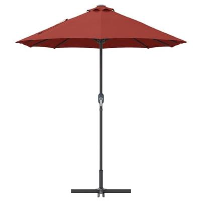 Tuinparasol Terracotta 370 x 197 x 239 cm Poedergecoat staal