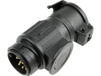 AS Schwabe 60469 Aanhangeradapter [Stekker, 13-polig - Stekker, 7-polig] Kunststof