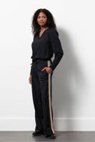 Studio Anneloes Iggy Shiny Bonded Trousers 13425 Broek 9000 Black - thumbnail