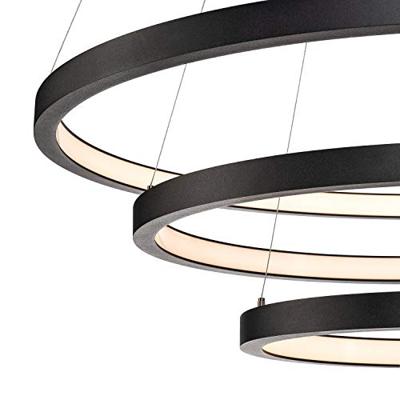 SLV Led hanglampOne Triple 3-rings Ø 80cm dimbaar zwart - 1002913