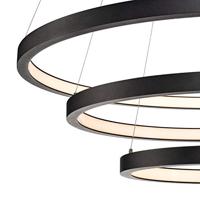 SLV Led hanglampOne Triple 3-rings Ø 80cm dimbaar zwart - 1002913 - thumbnail