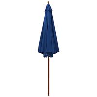 Parasol met houten paal 300x258 cm blauw - thumbnail