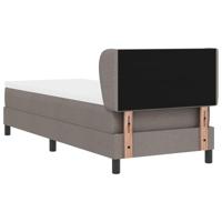 Boxspringbed met matras met matras Taupe 80 x 200 cm Stof - thumbnail
