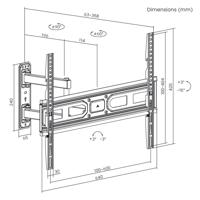 Maclean TV steun, max VESA 600x400, 37-70", 35kg, MC-798N - thumbnail