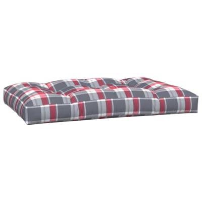 VidaXL Palletkussens 5 st ruitpatroon stof rood