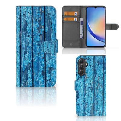 Samsung Galaxy A24 4G | Book Style Case | Wood Blue