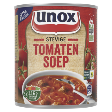Unox Soep In Blik Stevige Tomatensoep 800 ml bij Jumbo Unox Soep In Blik Stevige Tomatensoep 800 ml bij Jumbo