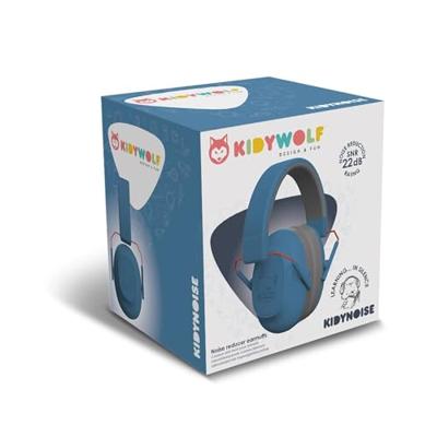 Hoofdtelefoon met ruisonderdrukking Kidynoise - KIDYWOLF blauw