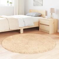 Hoogpolig vloerkleed NAVARRA 120x120 cm polyester beige - thumbnail