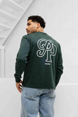 Pure Path Initials Longsleeve T-Shirt Heren Donkergroen - Maat M - Kleur: Donkergroen | Soccerfanshop