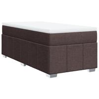 Boxspring met matras stof donkerbruin 100x200 cm - thumbnail