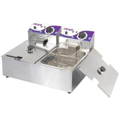 6 + 6 l Dubbele friteuse 12 l Controlelampje RVS 6 + 6 l Dubbele friteuse 12 l Controlelampje RVS