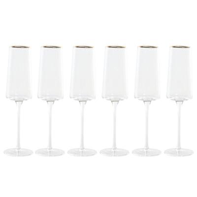 Set van bekers Home ESPRIT Transparant Gouden Kristal 400 ml (6 Stuks) Set van bekers Home ESPRIT Transparant Gouden Kristal 400 ml (6 Stuks)