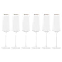 Set van bekers Home ESPRIT Transparant Gouden Kristal 400 ml (6 Stuks) - thumbnail