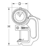 KS Tools 300.0624 300.0624 Meetklok (Ø x h) 60 mm x 140 mm - thumbnail