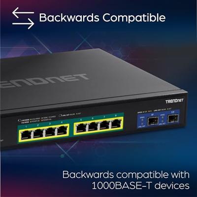 TRENDnet TPE-3102WS 10-poorts 2.5G-switch, Web Smart PoE+ met 10G SFP+ sleuven