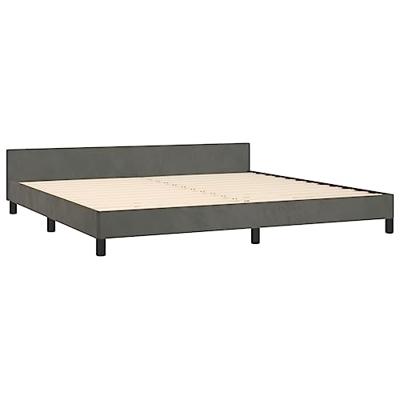 Bedframe zonder matras 200x200 cm fluweel donkergrijs