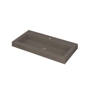 INK Dock Wastafel Quartz met 1 Kraangat - 800x400x60 mm - Quartz Beton
