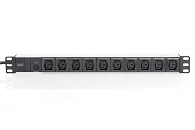 Digitus DN-95404 19 inch Stekkerdoos voor patchkast 1 HE Apparaatcontactdoos C13 10A Zwart