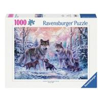 Ravensburger puzzel arctische wolven - 1000 stukjes - thumbnail