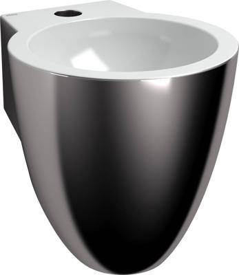 Clou Flush 6 fontein zonder kraangat 27x31,5x28cm Platina/wit Keramiek