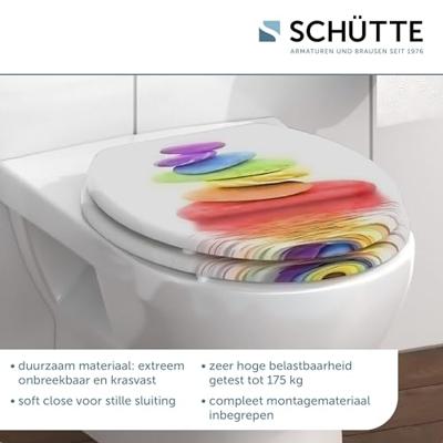 SCHÜTTE toiletbril met soft-close colorful stones - thumbnail