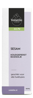Sesam koudgeperst basisolie bio glazen fles 100 Milliliter