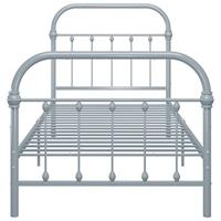 Bedframe metaal grijs 100x200 cm - thumbnail