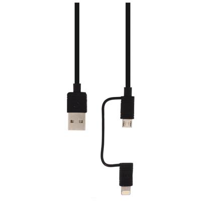 Mobilize 2in1 Cable USB to Apple MFi Lightning or Micro USB 1.5m. Black