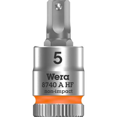 Wera 8740 A HF Zyklop Bit/dop-combinatie met Vasthoudfunctie met 1/4" Aandrijving, 5.0 x 28 mm - 1 stuk(s) - 05003335001