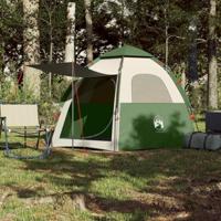 Kampeertent 4-persoons snelontgrendeling groen - thumbnail