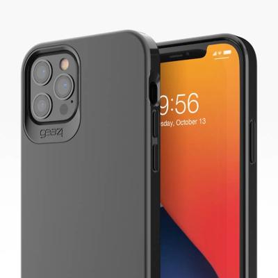 Gear4 Holborn Slim - Achterzijde behuizing voor mobiele telefoon - polycarbonaat, D3O, thermoplastic polyurethaan (TPU) - zwart - ultraslank ontwerp - voor Apple iPhone 12 mini
