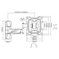VALUE LCD/TV muurbeugel, 5 draaipunten - thumbnail