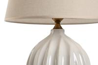 Bureaulamp Home ESPRIT Wit Porselein 50 W 220 V 40 x 40 x 60 cm - thumbnail
