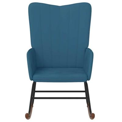 Schommelstoel fluweel blauw